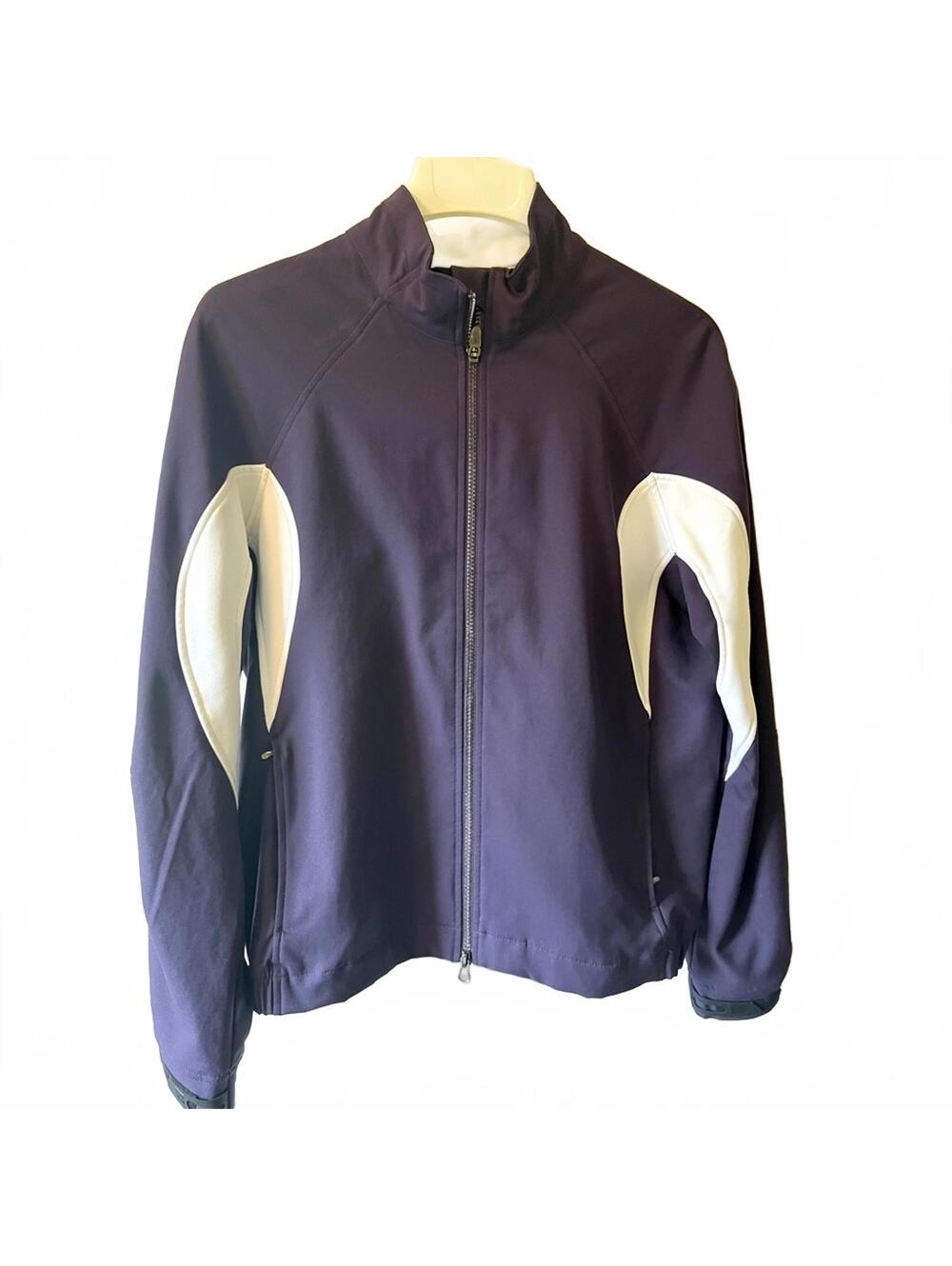 Kate Lord Purple White Golf Jacket Quarter Zip Activewear Layer